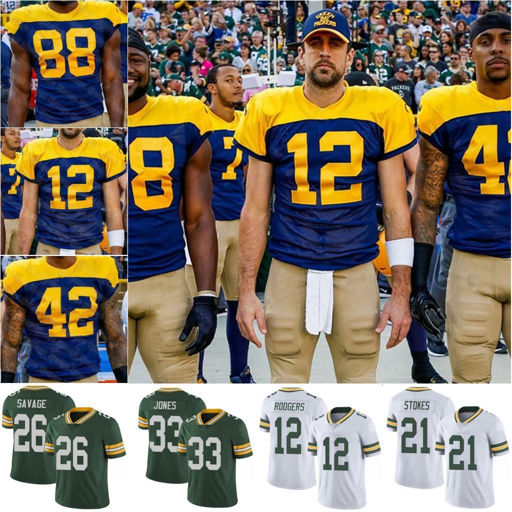 

women youth Green Bay football Jersey Aaron Rodgers Packers Eric Stokes Davante Adams Darnell Savage Jr Alexander Jones Brett Favre Smith jerseys, Youth s-xl