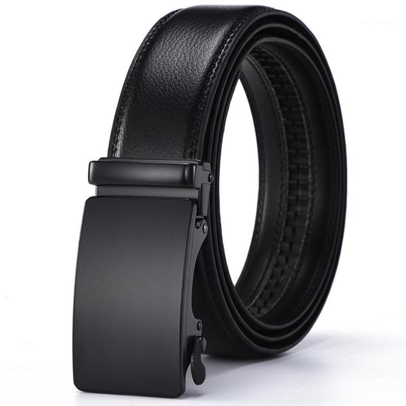 

Belts Men's Automatic Leather Belt Black Youth Version, Black;brown