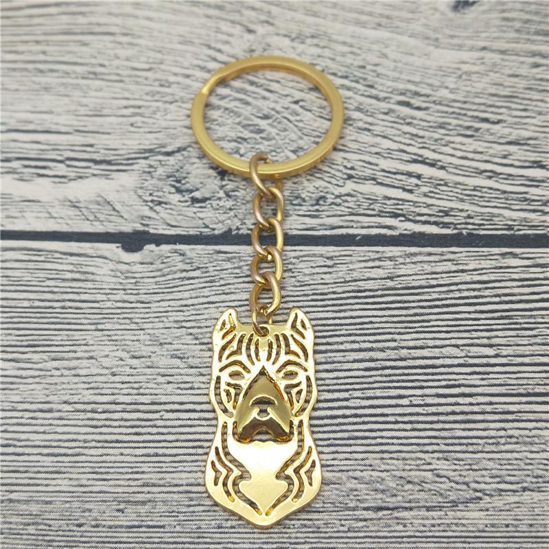 

Keychains American Staffordshire Terrier Key Chains Fashion Pet Dog Jewellery Amstaff Car Keychain Bag Keyring For Women Men