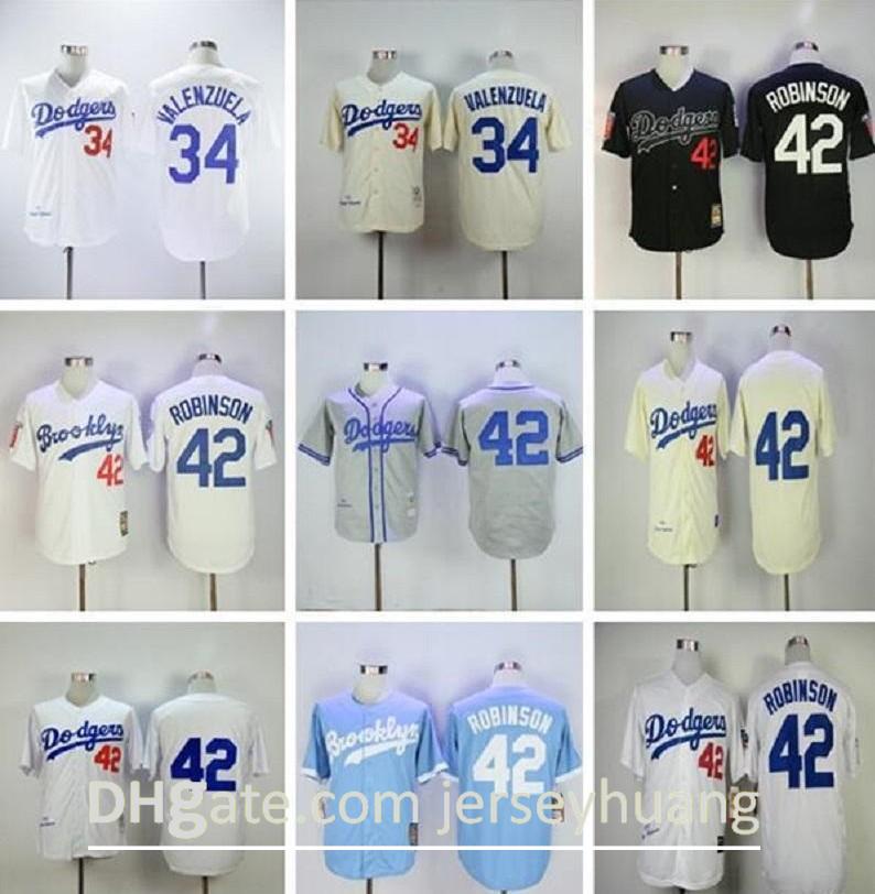 

Men Women kids 42 Jackie Robinson Jersey 34 Fernando Valenzuela 1955 1963 Vintage Baseball Jerseys Cool, Colour 8