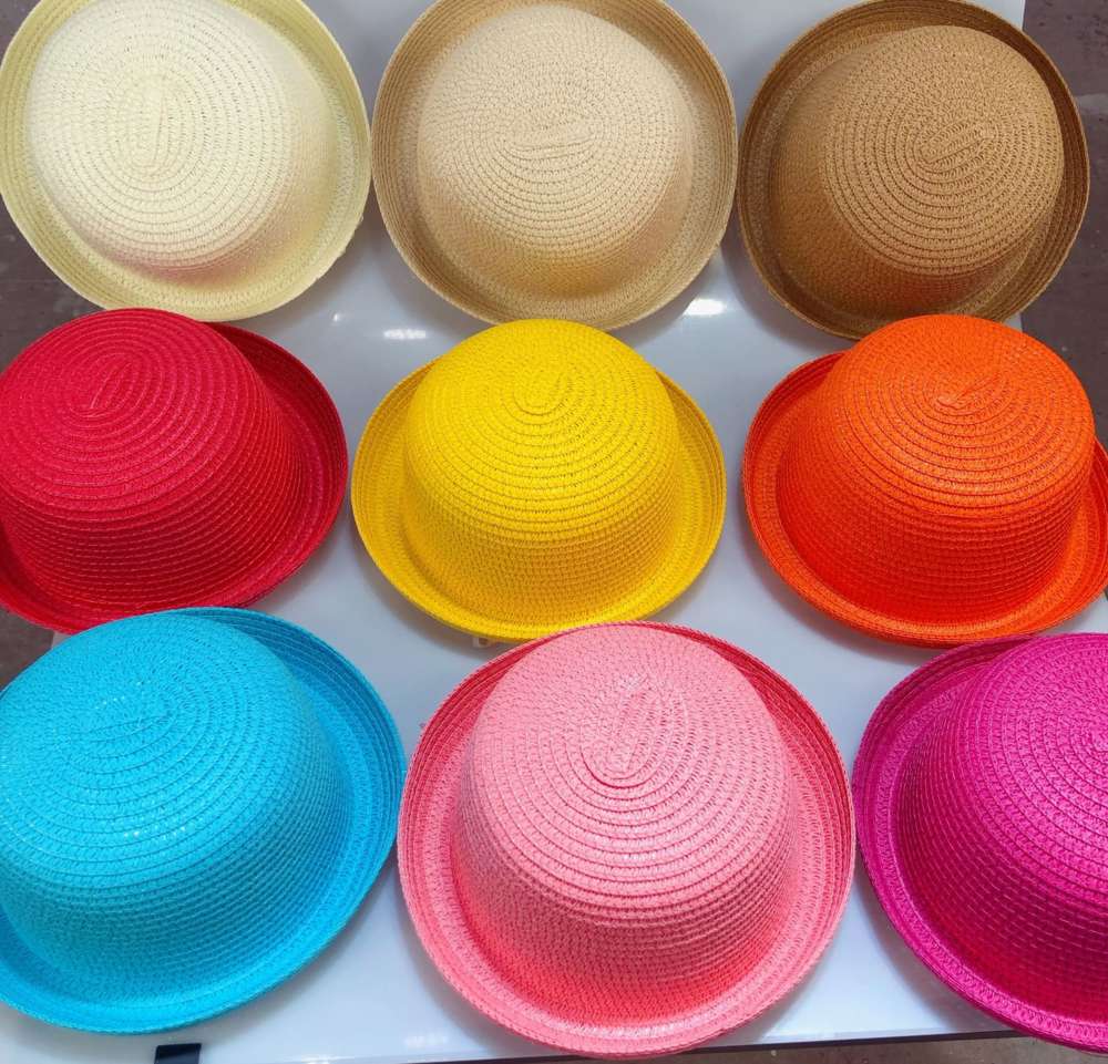 

Korean children's small curled HAT baby men's and women's basin hat, Yellow