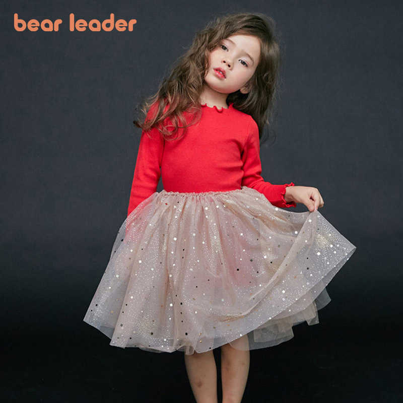 

Bear Leader Girls Dress Pentagram Princess Dress Girls Clothes Children Clothing Dot Tutu Party Style Girls Long Sleeve Dresses 210708, Ay459 black