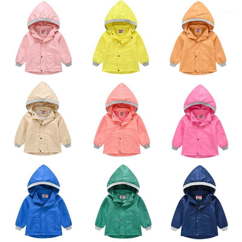 

Coat Spring & Autumn Children Clothing Girls Trench Long Sleeve Hoodie Kids Boys Clothes 2-6 Years, Blue;gray
