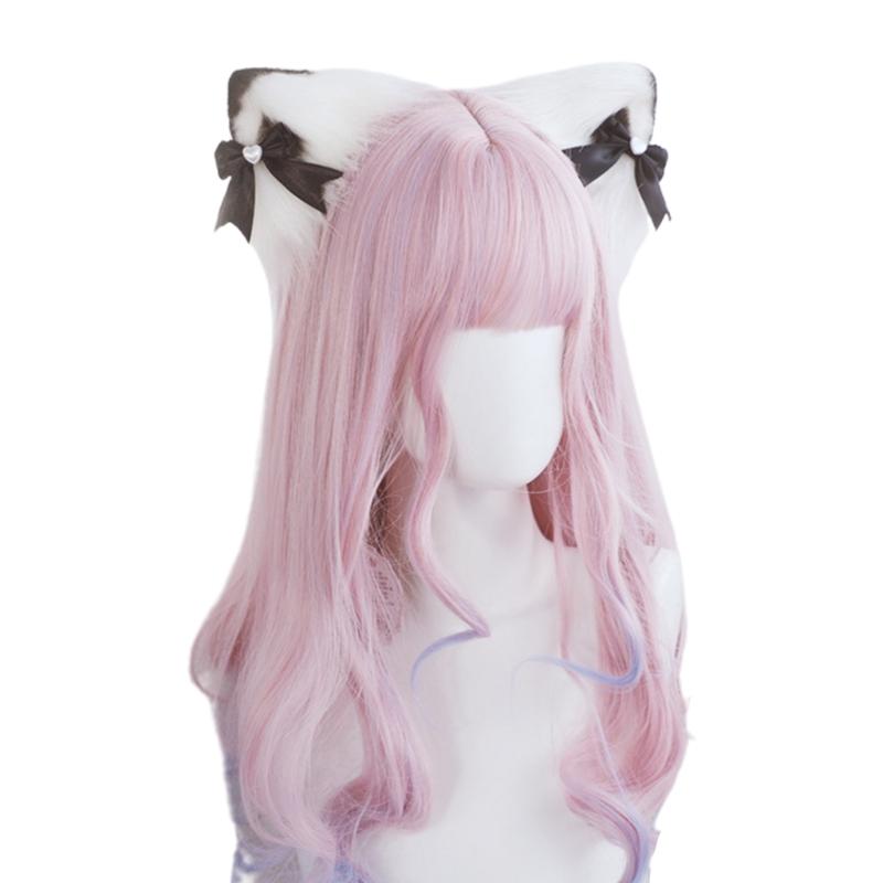 

Other Event & Party Supplies Plush Cat Ears Hair Clip With Bowknots Lolita Kitten Hairpin Furry Animal Headwear Decorative Barrettes