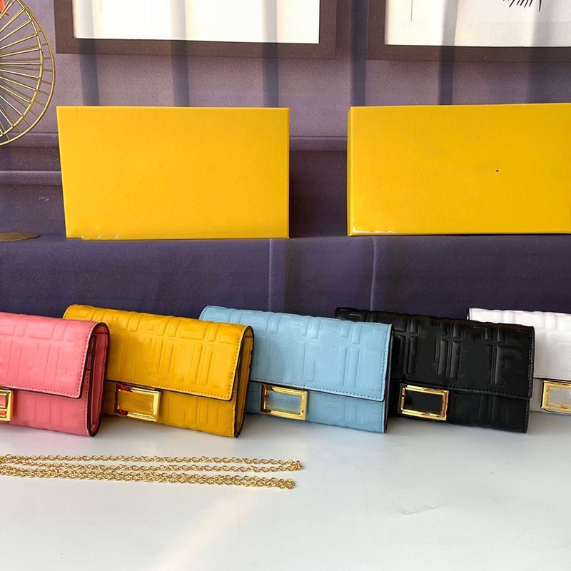 

F8MO258 Fashion Women Baguette Long Wallet Shoulder Bag Messenger Bag F12, White