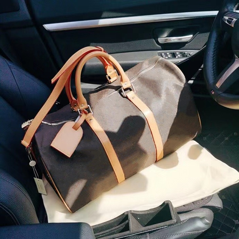 

45 50 Designers Luxurys Shoulder Bags Genuine Leather old flower Print Women and Men Fashion Portable Travel Bag Famous Brand Handbags