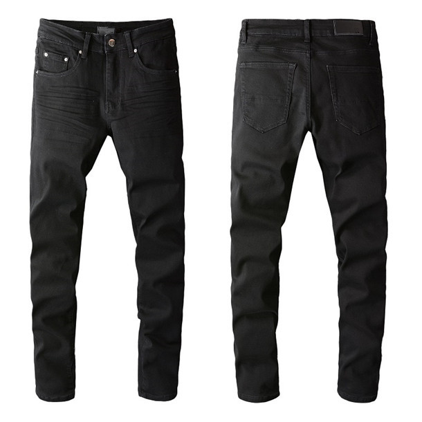 

Perfect Black Style Designer Mens Jeans famous Brand Washed Design Casual Slim Slim-leg Jean Stretch Skinny Pants Straight Biker Size W28-W40