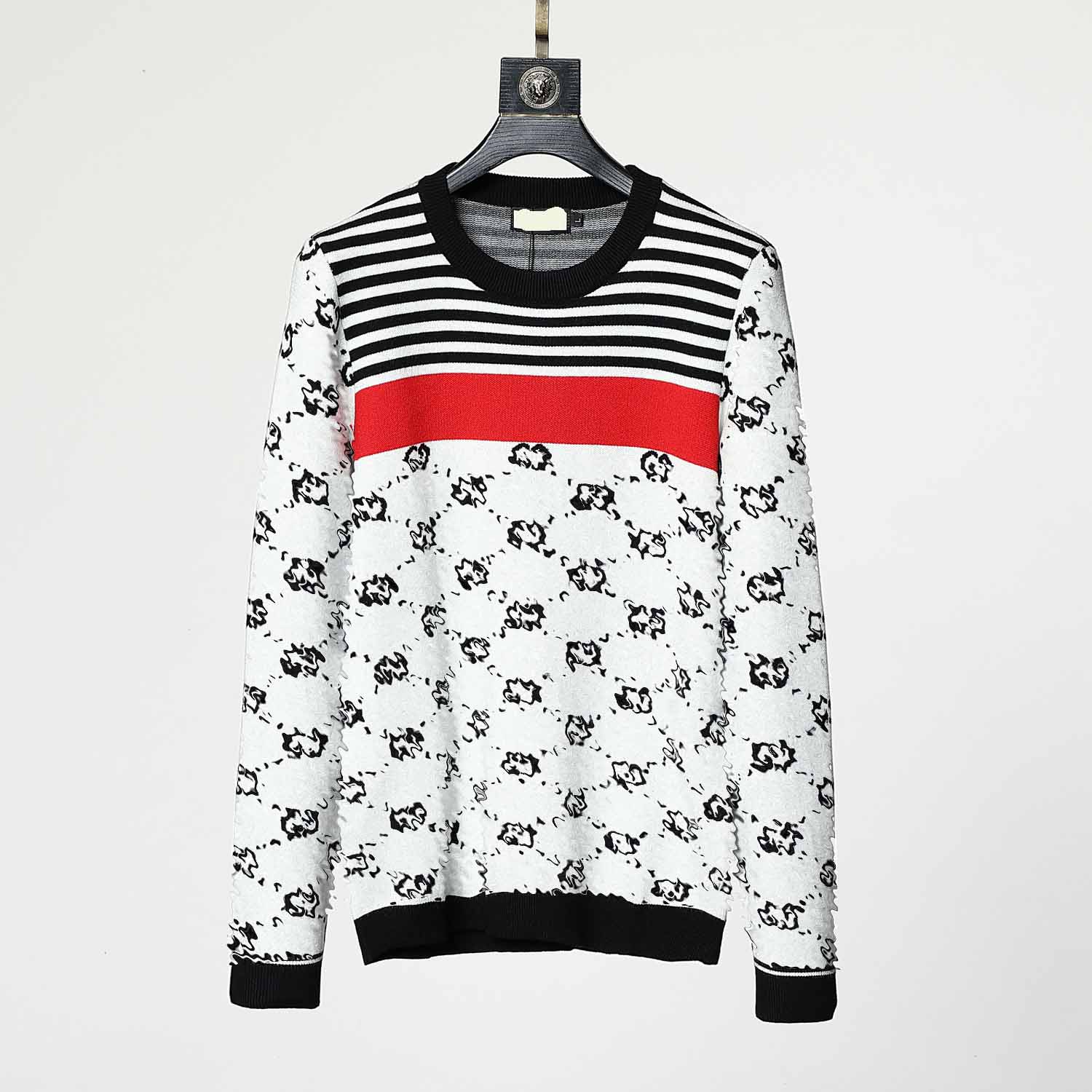 

Men Pullover Turtleneck sweater winter autumn Knitted Long-sleeved color-blocking striped sweater trendy youth slim style