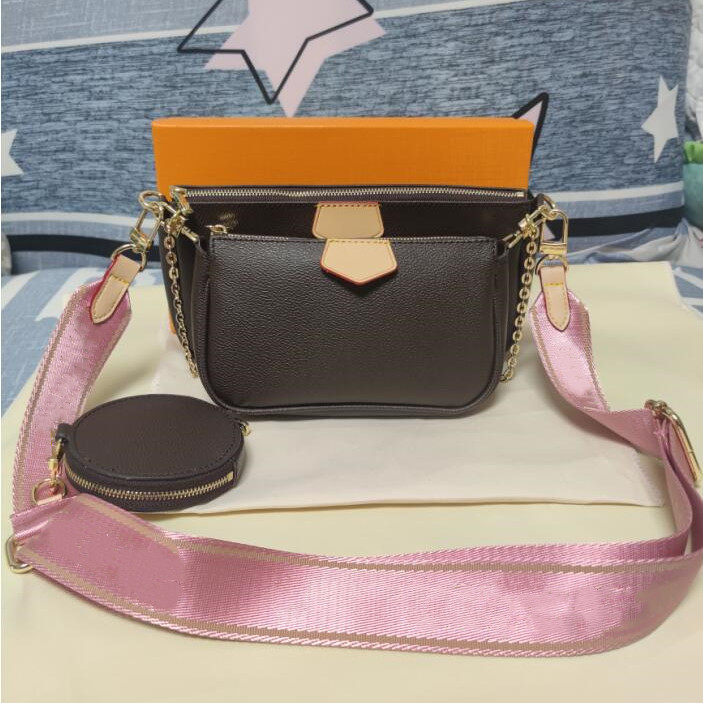 

Real leather Fashion luxury handbags Designers Shoulder Bags purses Women Favorite Mini 3pcs accessories crossbody bag, Blue