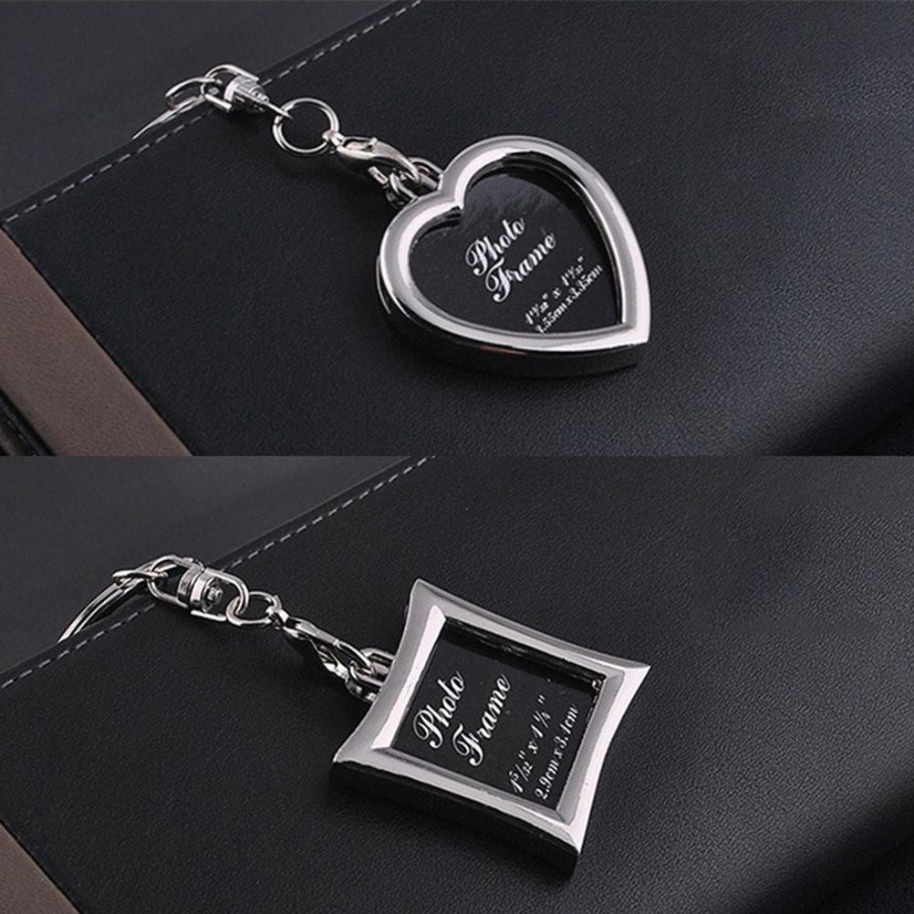

1 Piece Picture Frame Key Ring Chain Transparent Clear Insert Photo Keychain