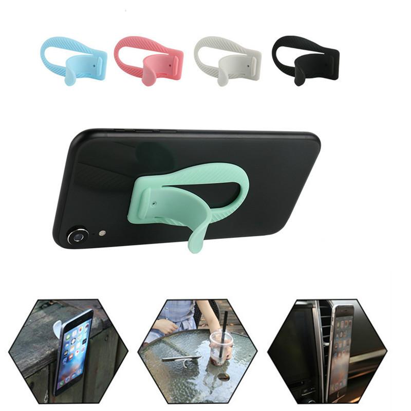 

Cell Phone Mounts & Holders Universal Multipurpose Mobile Bracket Holder Stand Silicone Shrapnel Finger Ring Car Mount Air Vent For