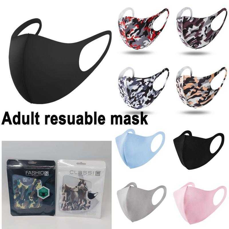 

US STOCK Adult Mask face Mouth nose protection cotton masks reusable washable fashion Anti-dust masks dust proof DHL fast delivery