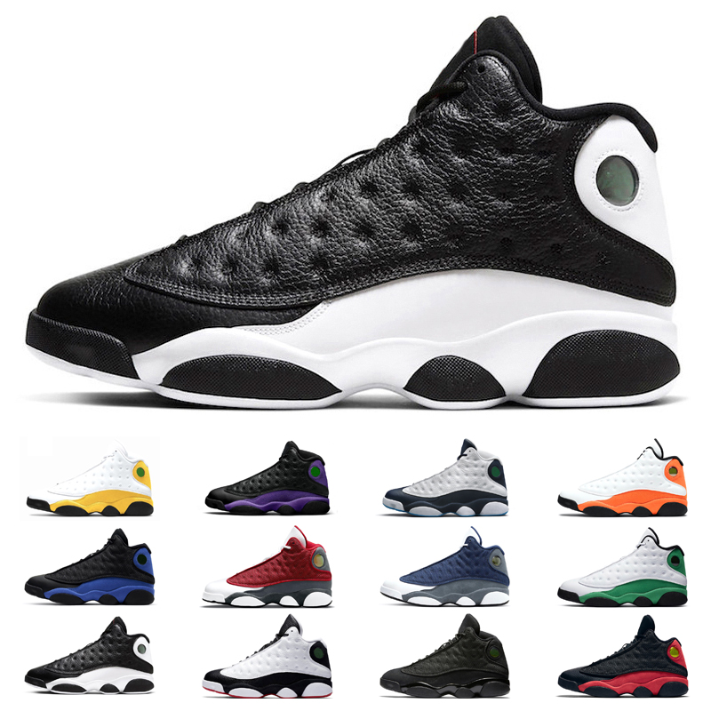 

Jumpman 13s Basketball Shoes 13 Mens Reverse Bred Court Purple Obsidian Starfish Hyper Royal Red Flint Lucky Green Sports Trainers Sneakers Size 40-47