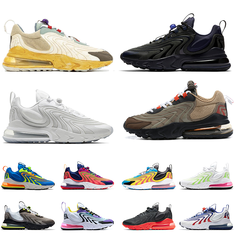 

Top Quality Mens Women Aliens Neon 270s React Eng Running Shoes Fashion Sneakers Trainers Triple White Black SapphireTravis Cactus Trails Tr
