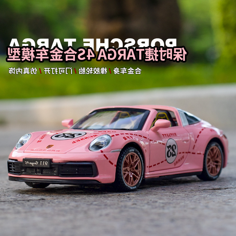 

ENN alloy car model 1:32 convertible Porsche metal ornaments children's toys