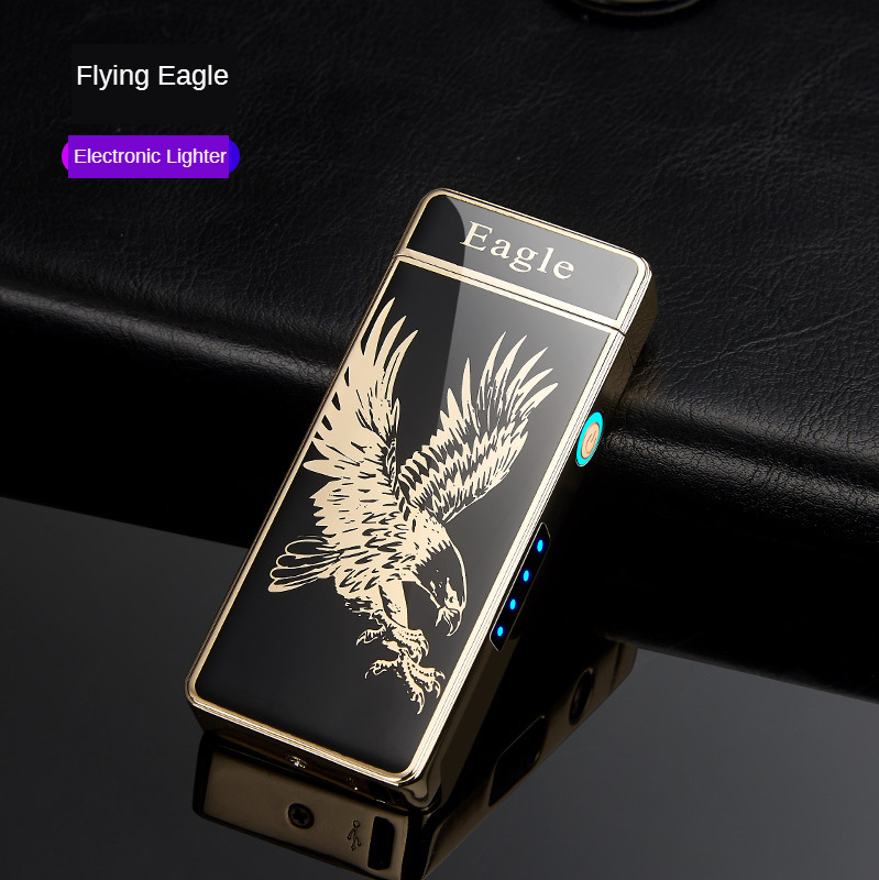

Windproof High Power Arc ighter Usb Charging Fame Eectric ighters Man Gift for Cigarette Cigar Cande with ed Power Dispay