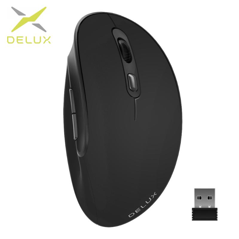 

Delux M618SE Wireless Mouse 6 Buttons 1600 DPI Ergonomic 2.4g Vertical Optical Office Computer Mice For PC Laptop