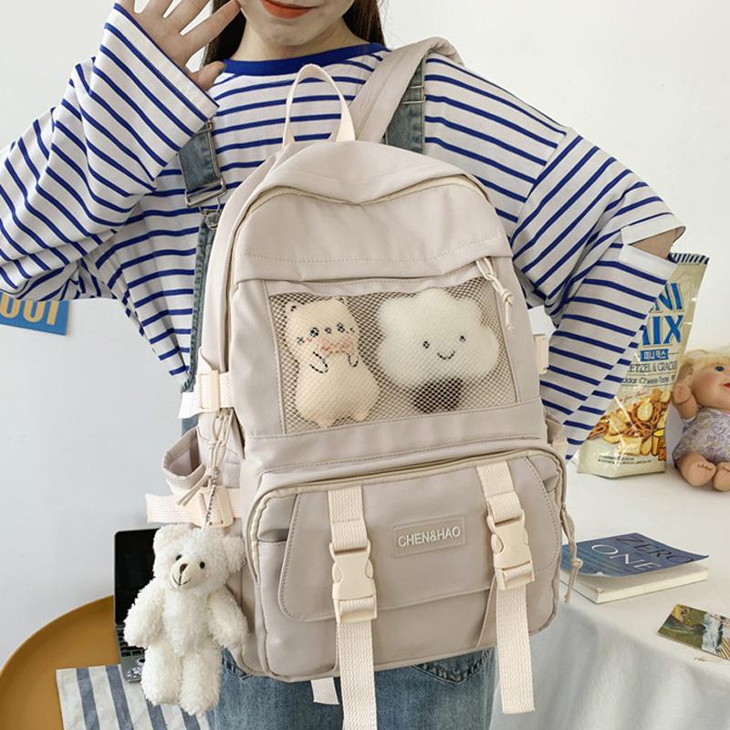 

Women Fashion Backpack Cute Nylon Mochila Waterproof School Bag Backpacks For Teenage Girls Kawaii Travel Rucksack Book