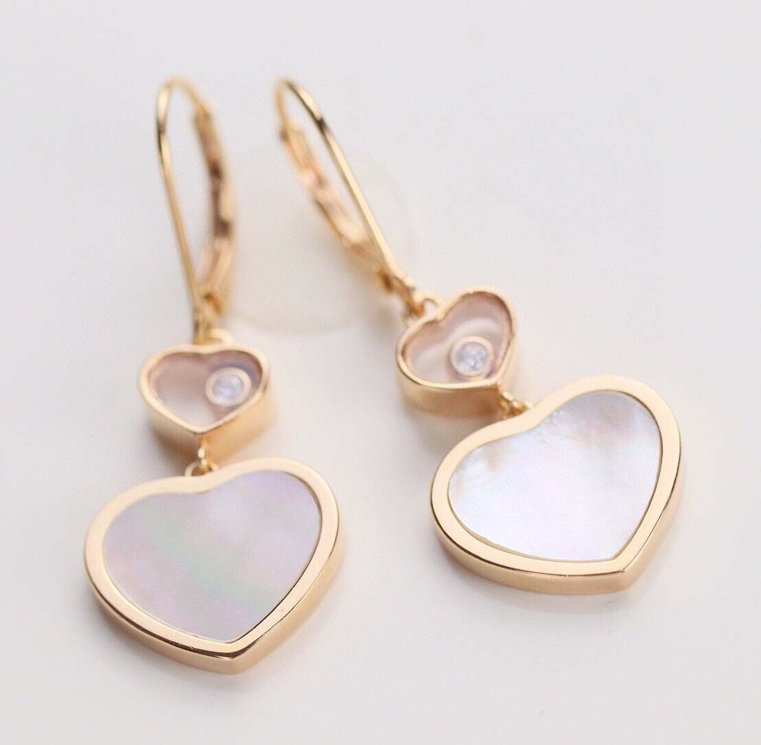 

Luxury quality heart shape pendant necklace with nature shell and diamond for women wedding jewelry gift PS3019, Golden