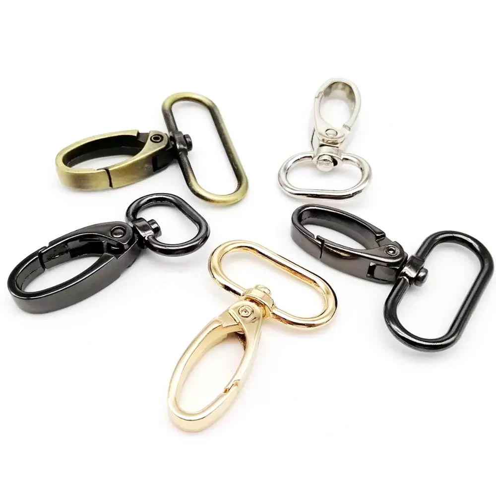 

2pcs Swivel Lobster Leather Bag Handbag Purse Shoulder Strap Belt Clasp Clip Trigger Buckle Key Ring Dog Chain Collar Snap Hook
