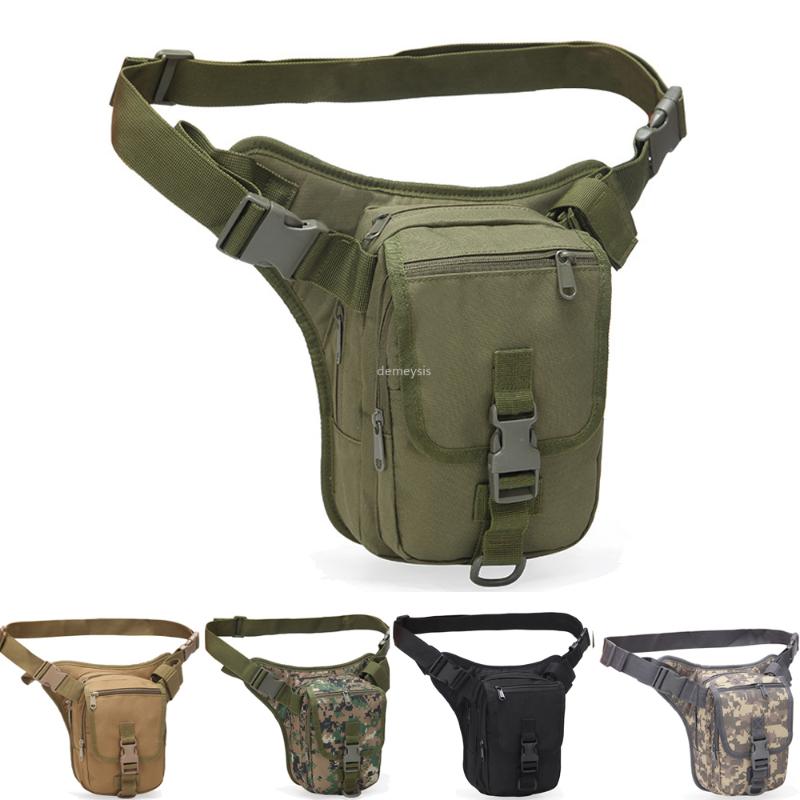 

Stuff Sacks Men's Military Tactical Drop Leg Bags Outdoor Sport Camping Hiking Trekking Pouch 1000D Thigh Bag, Black