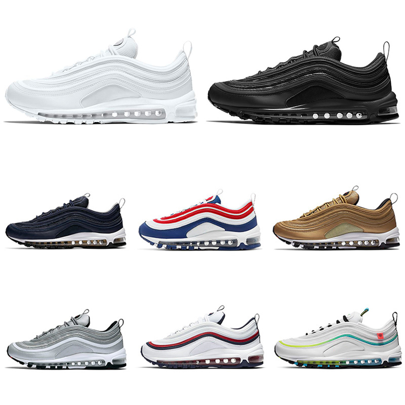 

97 MSCHF x INRI Jesus Running shoes men women 97s Sean Wotherspoon Reflective Bred Red Leopard triple black sports sneakers 36-45