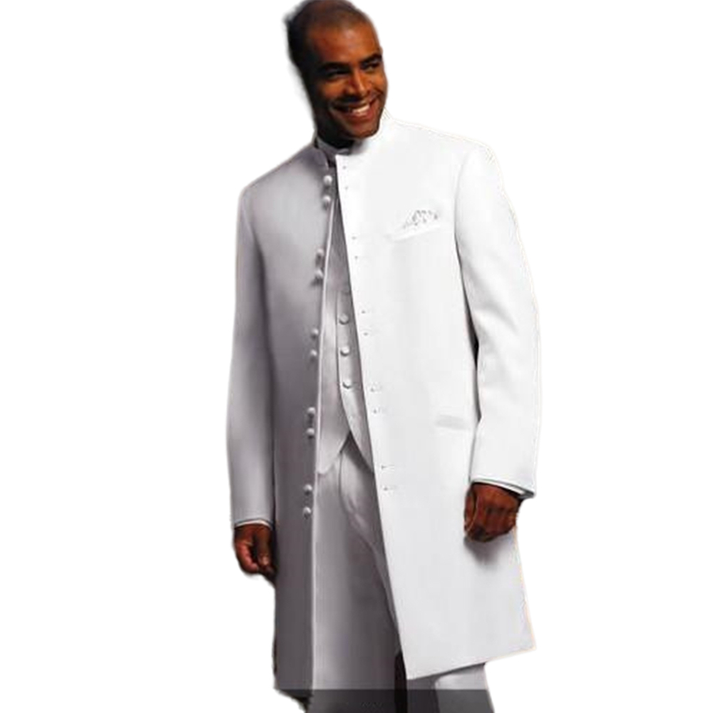 

Men Wedding Suits Long Coat White Groom Tuxedos Groomsman Formal Wear Blazer Man Business Prom 3 Pieces Suit (Jacket+Pants+Vest+Tie) Terno Masculino, Khaki