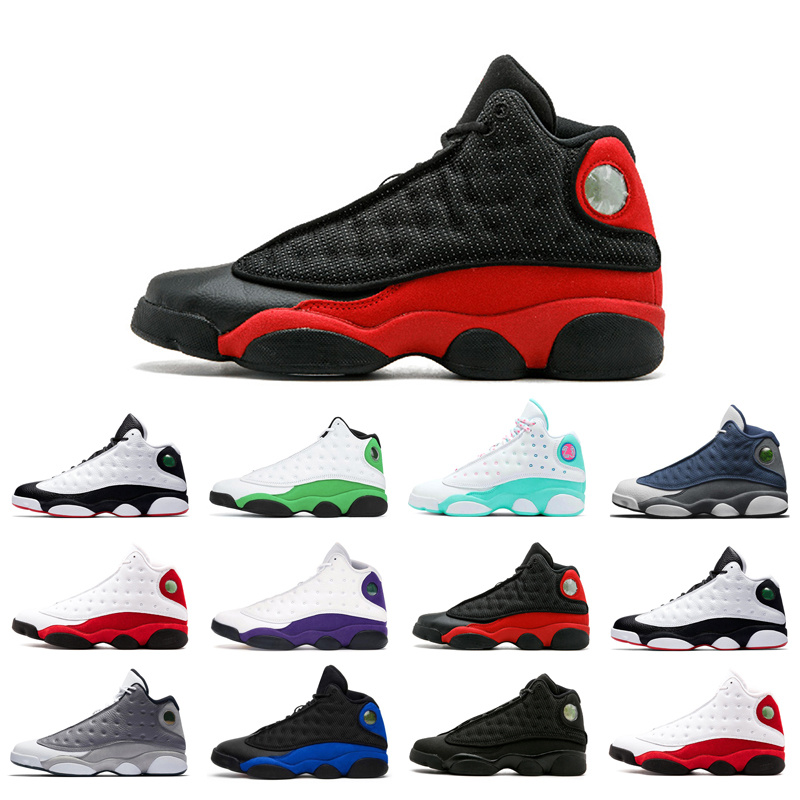 

13s man basketball shoes Atmosphere Grey Aurora Green Black Cat bred Chicago court purple Flint He Got Game Hyper Royal LUCKY playground trainer athletic colors