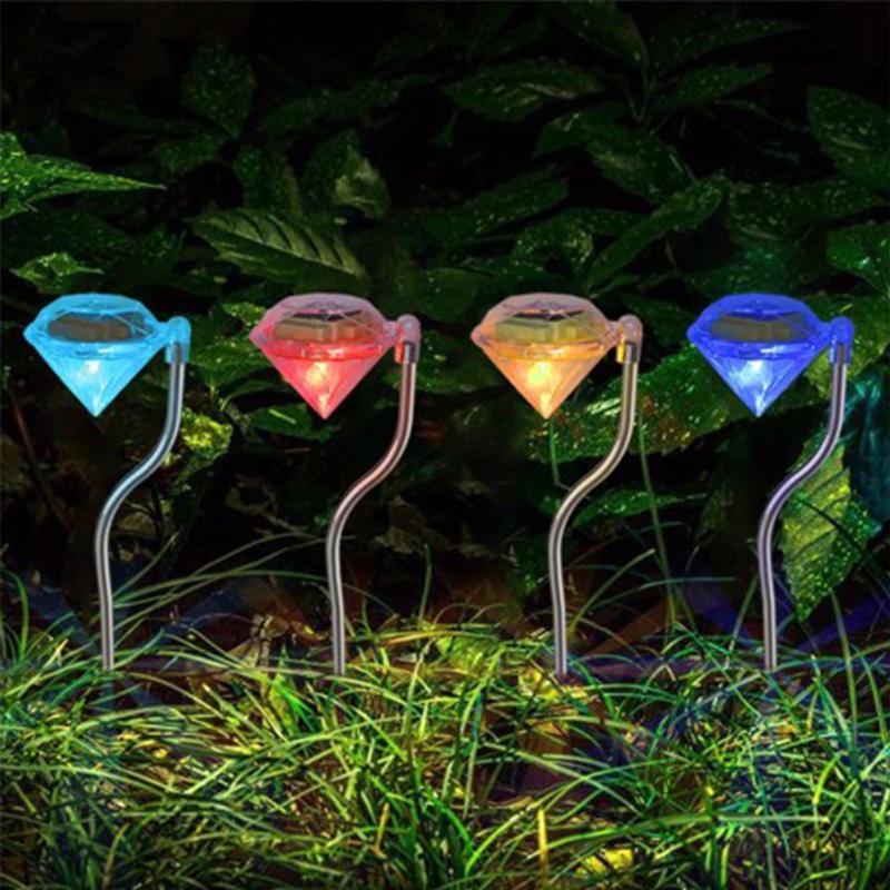 

Party Favor Solar Led Diamond Light, Garden Lights Outdoor Stainless Steel Landscape Path Light For Home Courtyard Decoration