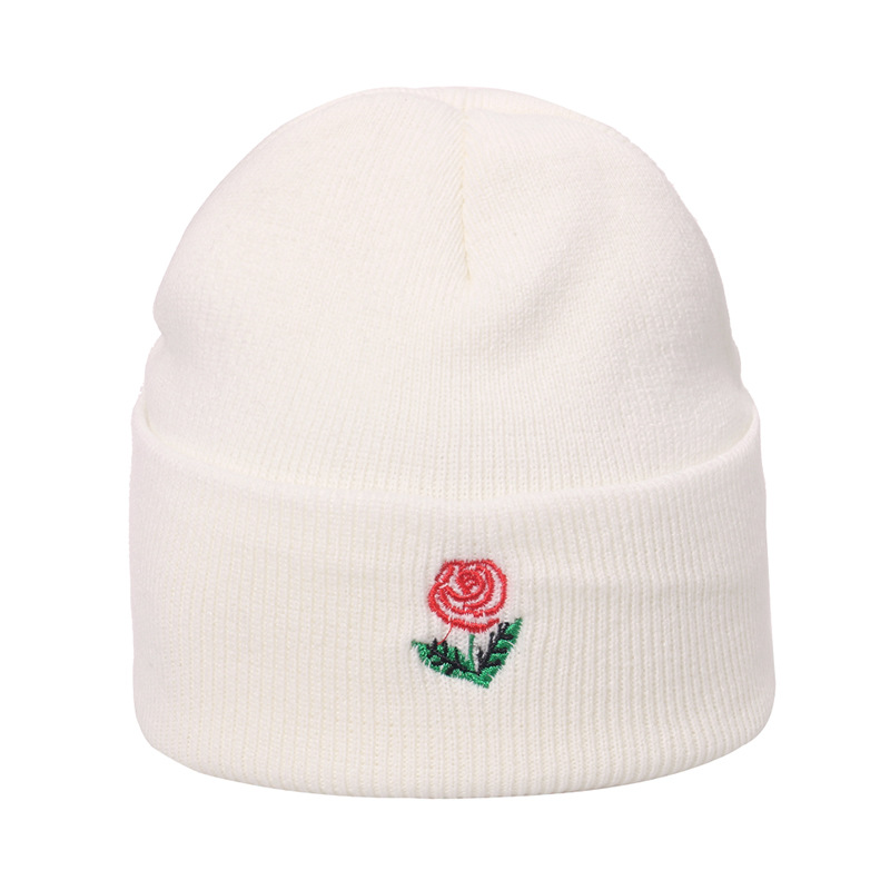 

2021 Cross-Border New Arrival Autumn and Winter Beanie Brimless Sleeve Cap Trendy Hip Hop Hat Warm Flame Knitted Hat Autumn and Winter No. 1, Red