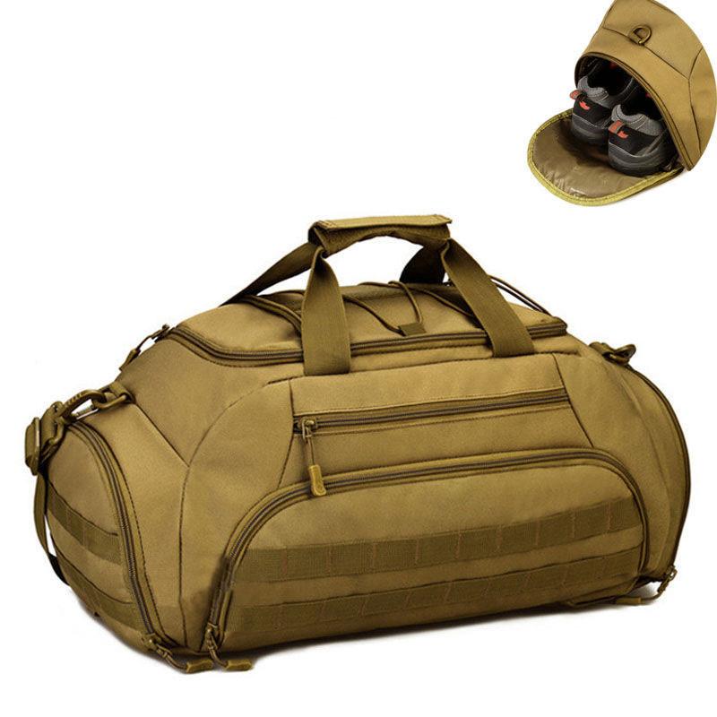 

Outdoor Bags 35L Gym Bag Backpack Rucksack Tactical Military Molle Army Waterproof Sports Camping 14'' Laptop Camera Men Mochila XA335WA, Khaki