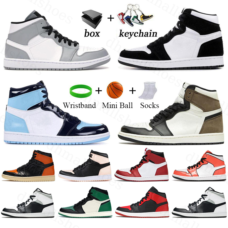 

Jumpman 1 Basketball shoes 1s for Men Women sports sneakers High Dark Mocha Black Metallic Gold UNC Light Smoke Grey Chicago royal toe mens trainers, 39