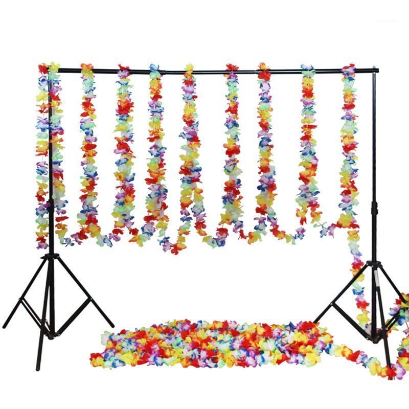 

Party Decoration 2pcs/lot Long Artificial Flower Lei Garland Necklace Flores Hawaiian Beach Decor Halloween Christmas Wreath