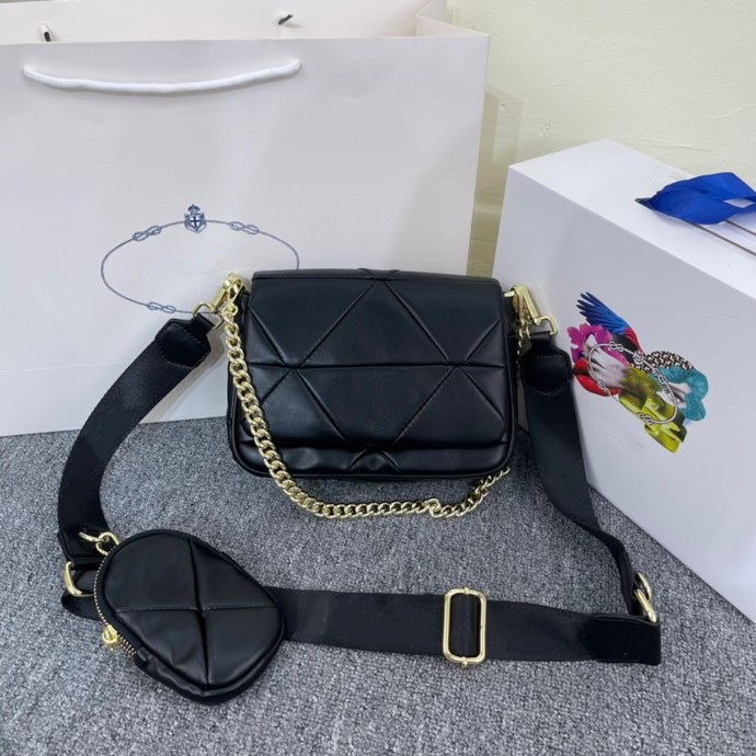

luxurys designers Fashion Women Messenger Bags black Nylon Shoulder Handbags Crossbody saddle Bag 21-14-7cm, 01