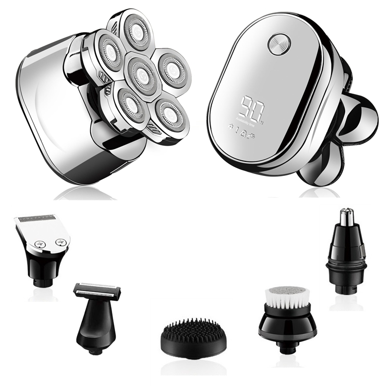 

6in1 grooming kits electric shaver facial body electric razor for men wet dry hair beard bald head shaving machine rechargeableS