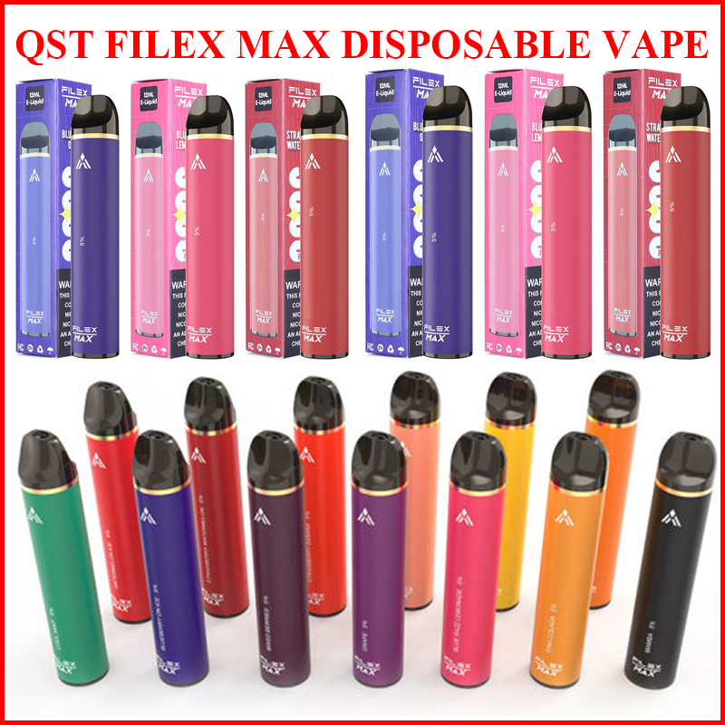 

QST Filex Max 5000 Puffs Disposable E-cigarettes Vape Pen Device 12ml Large Pods Vaporizer 5% Vapor Stick 13 Flavs E-vapes