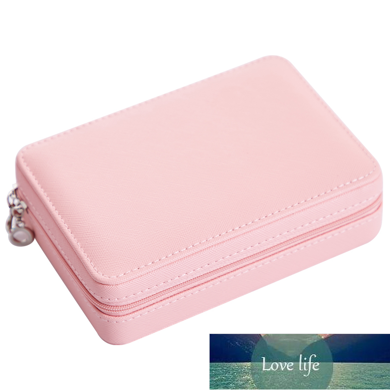 

Other Household Sundries Portable Mini PU Jewelry Box with Zipper Ring Case Earring Storage Girl Travel Gift Women Necklace Casket