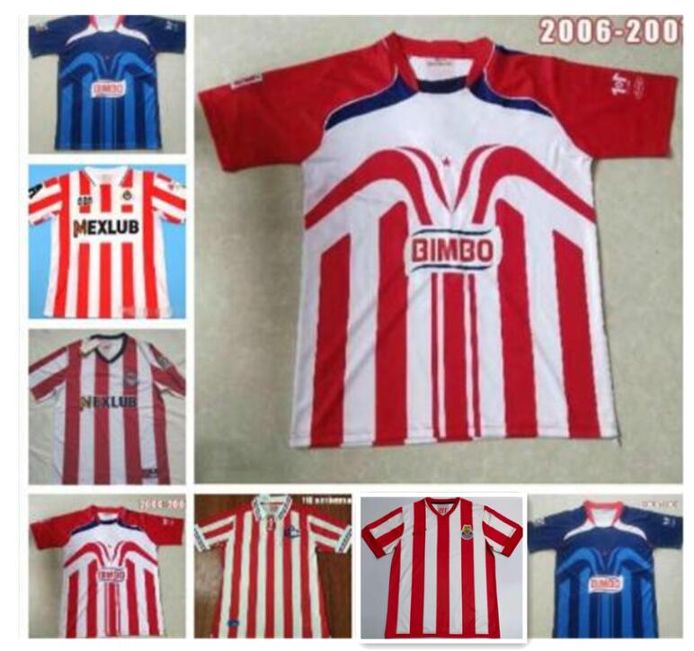 

Chivas 2006 2007 Retro Guadalajara Soccer Jerseys regal O.PERALTA I.BRIZUELA A.PULIDO A.VEGA 110 anniversary vintage football shirt