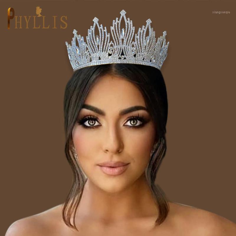

Luxury Bride Crown Wedding Headwear Baroque Crystal Tiara Princess Birthday Party Headband Bridal Hair Jewelry Clips & Barrettes, Golden;silver