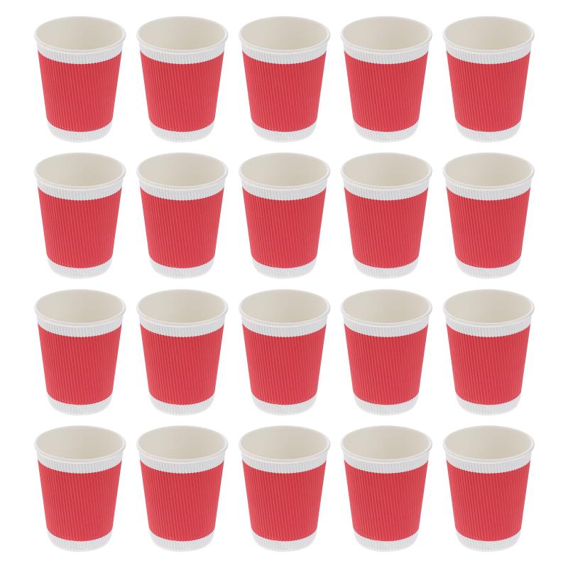 

Disposable Cups & Straws 20 Pcs Wedding Paper Party Thickened Tableware