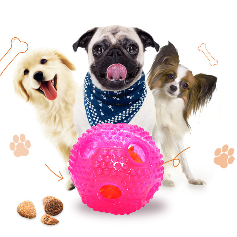 

Bite Pet Rubber Training Resistant Slip Food Ball Feeder Puzzle Dog Toy