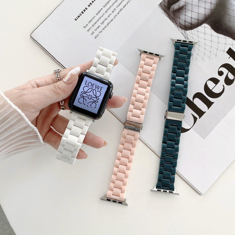 

Colorful Plastic Loop Band Wrist Strap for Apple Watch Series 7 6 5 4 3 SE 41mm 44mm 45mm