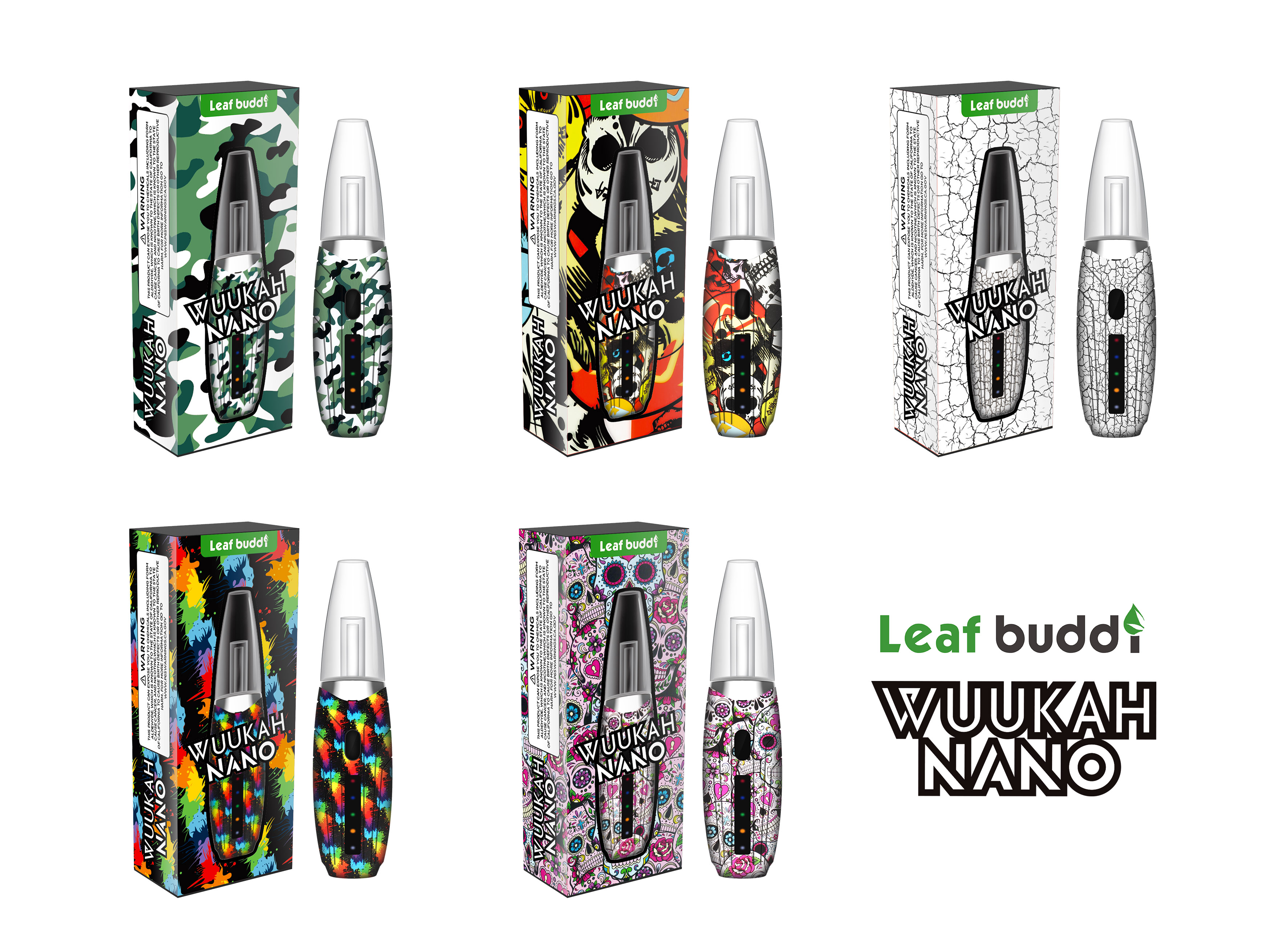 

Leaf Buddi Portable Wuukah Nano Kit E Cigarette Dab Rigs Hookah, Multi
