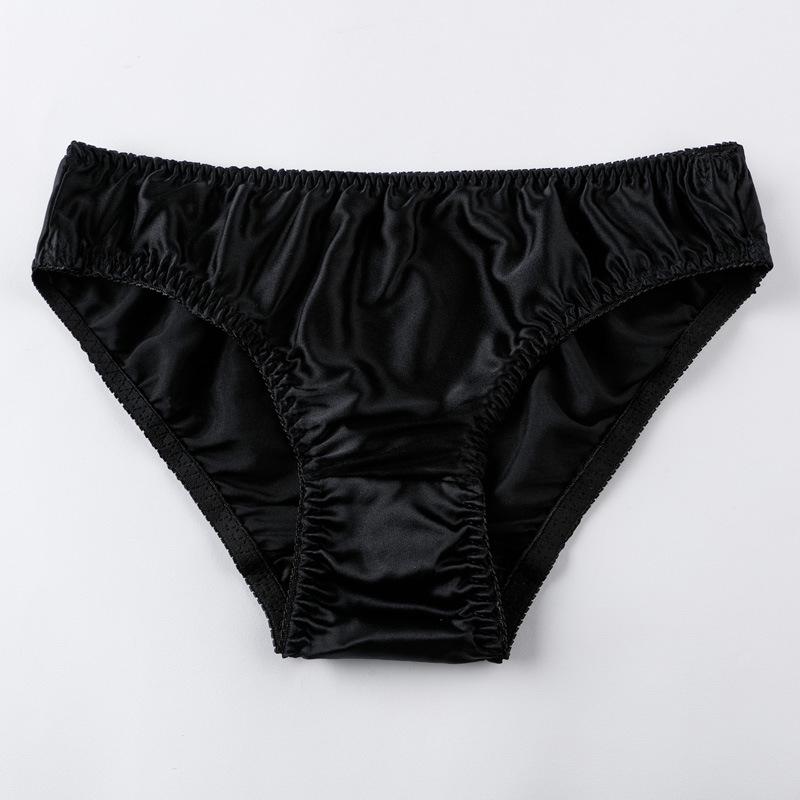 

Women's Panties Women Solid Color Mid Waist Comfortable Breathable Triangle Briefs Underwear Girls Cute Sexy Linger Quality, Black
