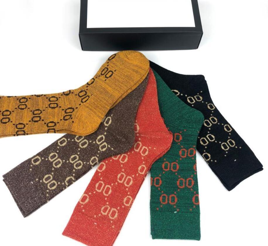 

Fashion Womens Designers Socks Five Pair Luxe Mens Sports Winter Mesh Letter Printed Sock With Box Random Color, 1 socks