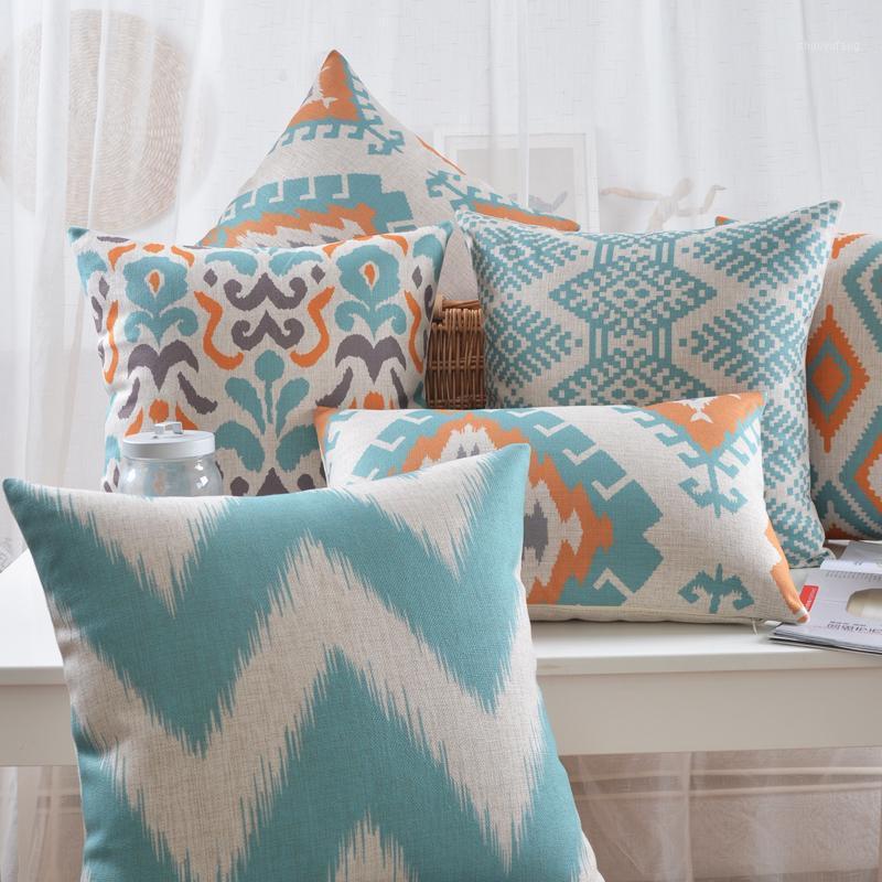 

Cushion/Decorative Pillow Nordic Style Decorative Pillows Cover Linen Cushion Home Decor Geometric Throw Case For Sofa