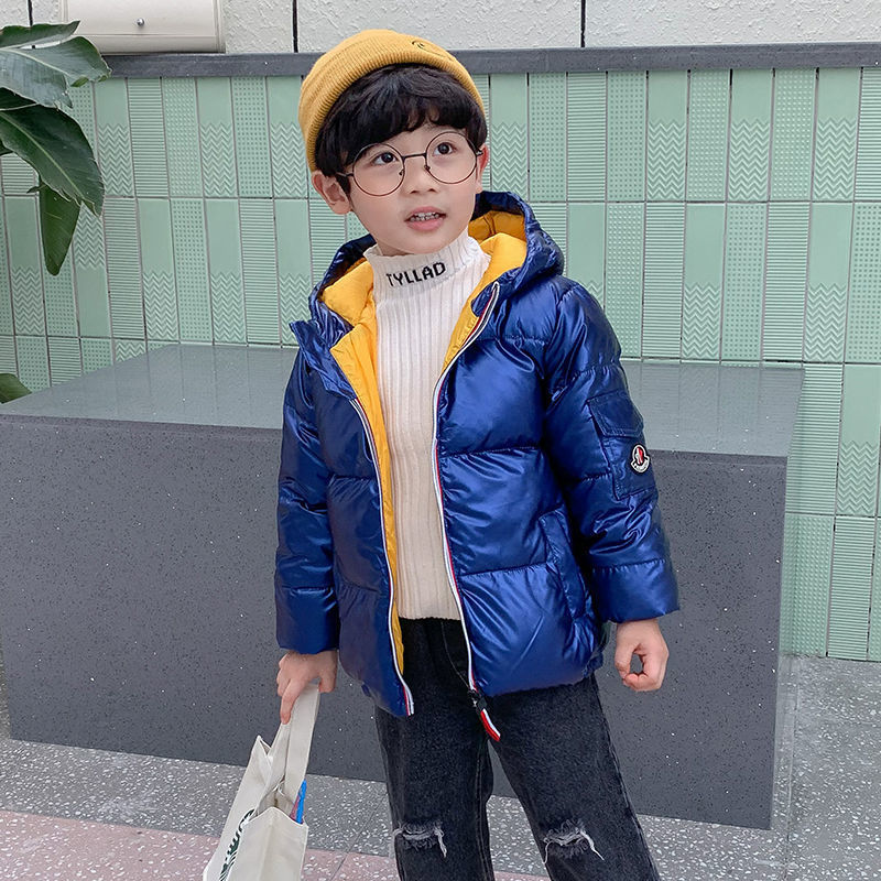 

new children's down jacket medium and large children small silver men space thickened small and medium children baby boys and girls 948 V2, Blue