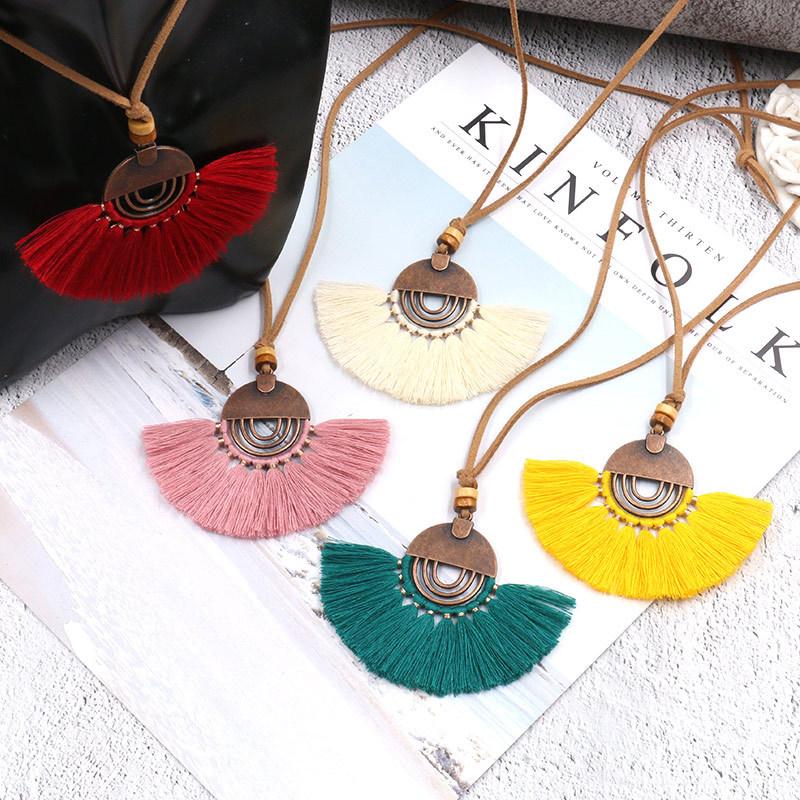 Pendant Necklaces Tassel Necklace Fashion Sweater Bohemian Long Women's Gift Girl Party Statement Jewelry-image-721491336