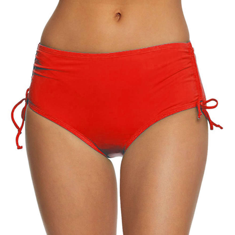 

swimwears 2021 fashion conservative women's swimming trunks with drawstring on both sides, White;black