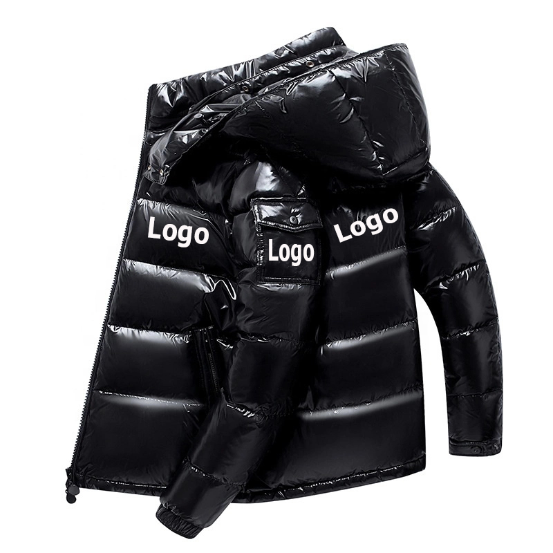 

Down Wholesale Fashion Designer Man Coats Custom Bubble Men's Puffer Jacket, Black